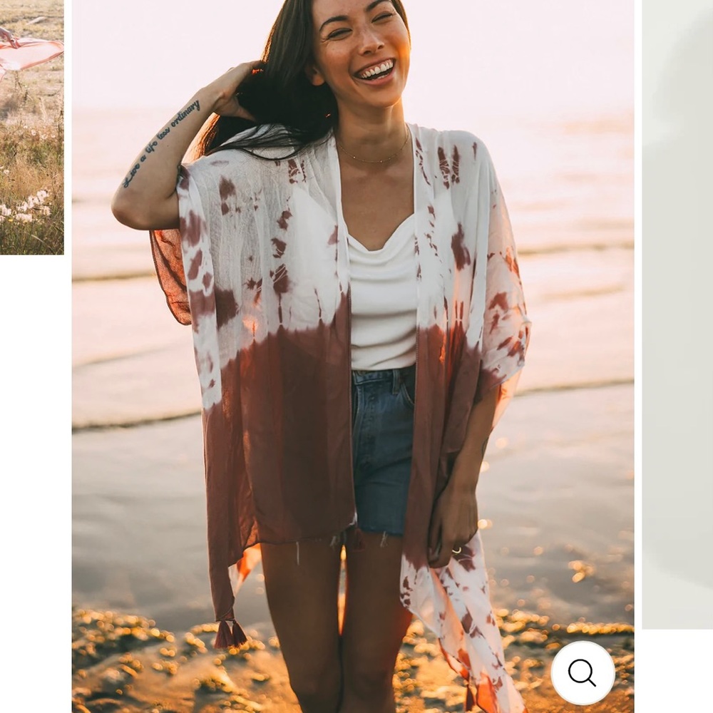 Gentle Fawn Heron Tie Die Cover Up